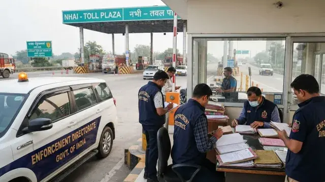 ईडी की सात राज्यों में टोल प्लाजा पर छापेमारी