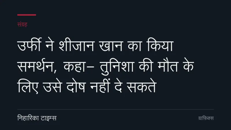 उर्फी ने शीजान खान का किया समर्थन, कहा- तुनिशा की मौत के लिए उसे दोष नहीं दे सकते
