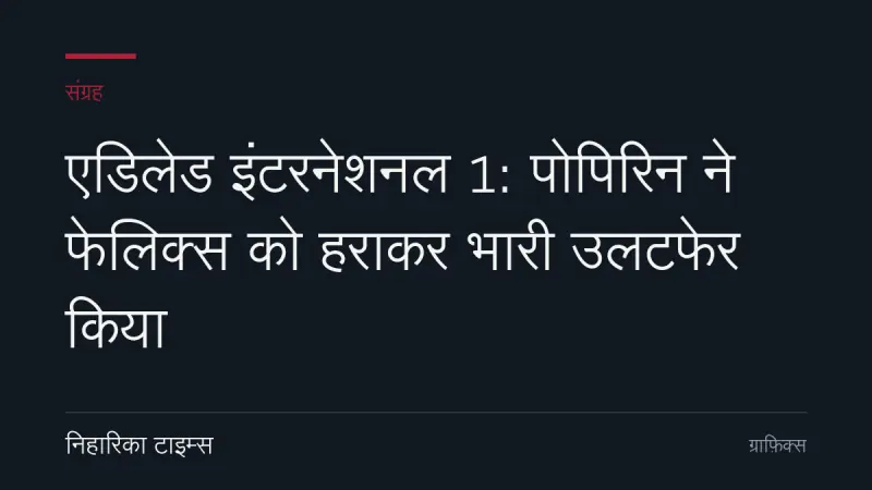 एडिलेड इंटरनेशनल 1: पोपिरिन ने फेलिक्स को हराकर भारी उलटफेर किया