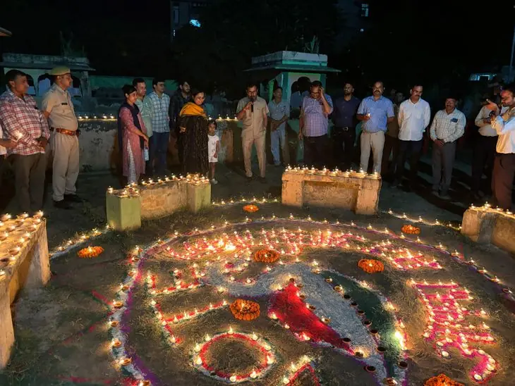 कोटपूतली में दीपोत्सव से मतदान के लिए प्रेरणा