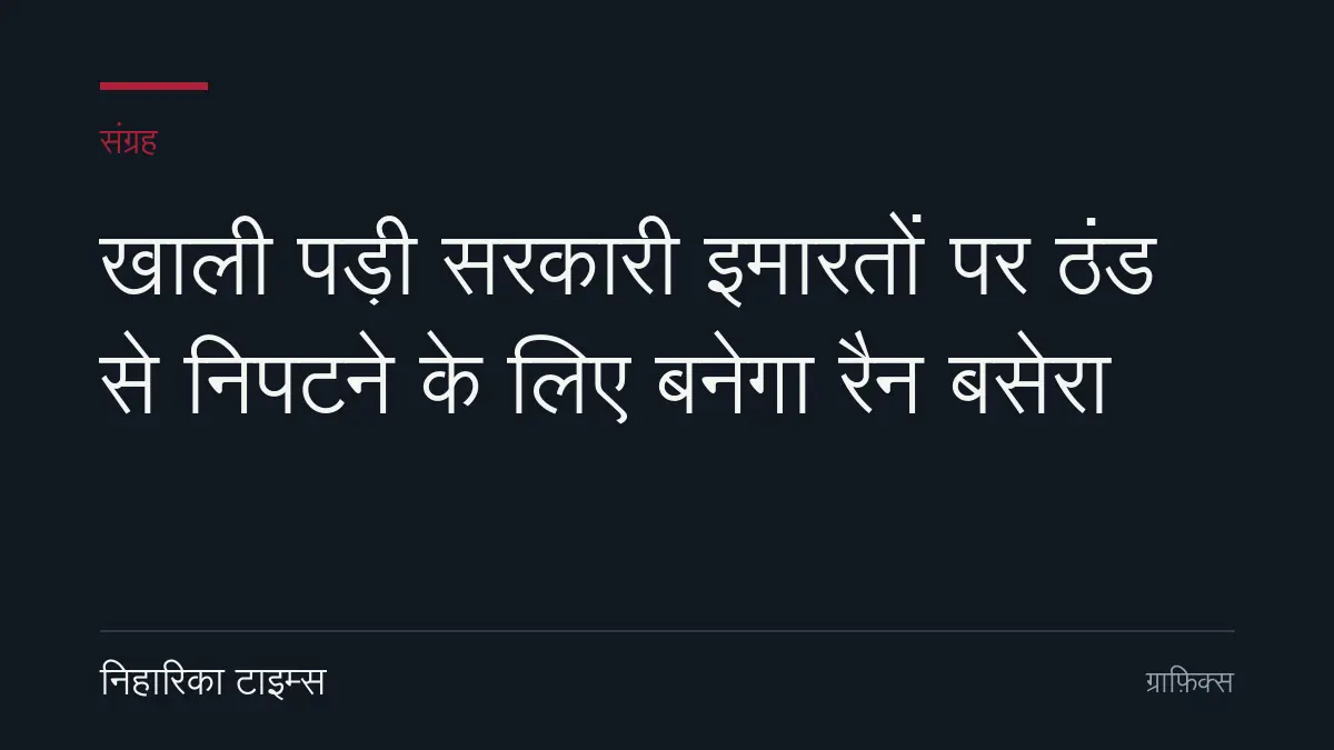 खाली पड़ी सरकारी इमारतों पर ठंड से निपटने के लिए बनेगा रैन बसेरा