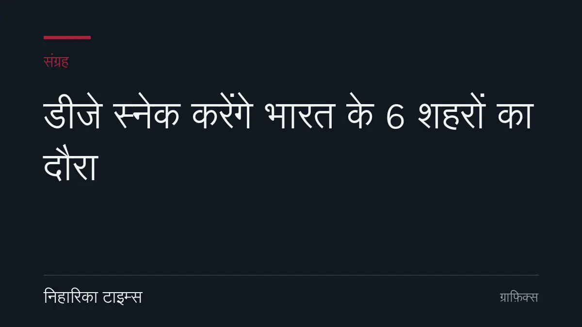 डीजे स्नेक करेंगे भारत के 6 शहरों का दौरा
