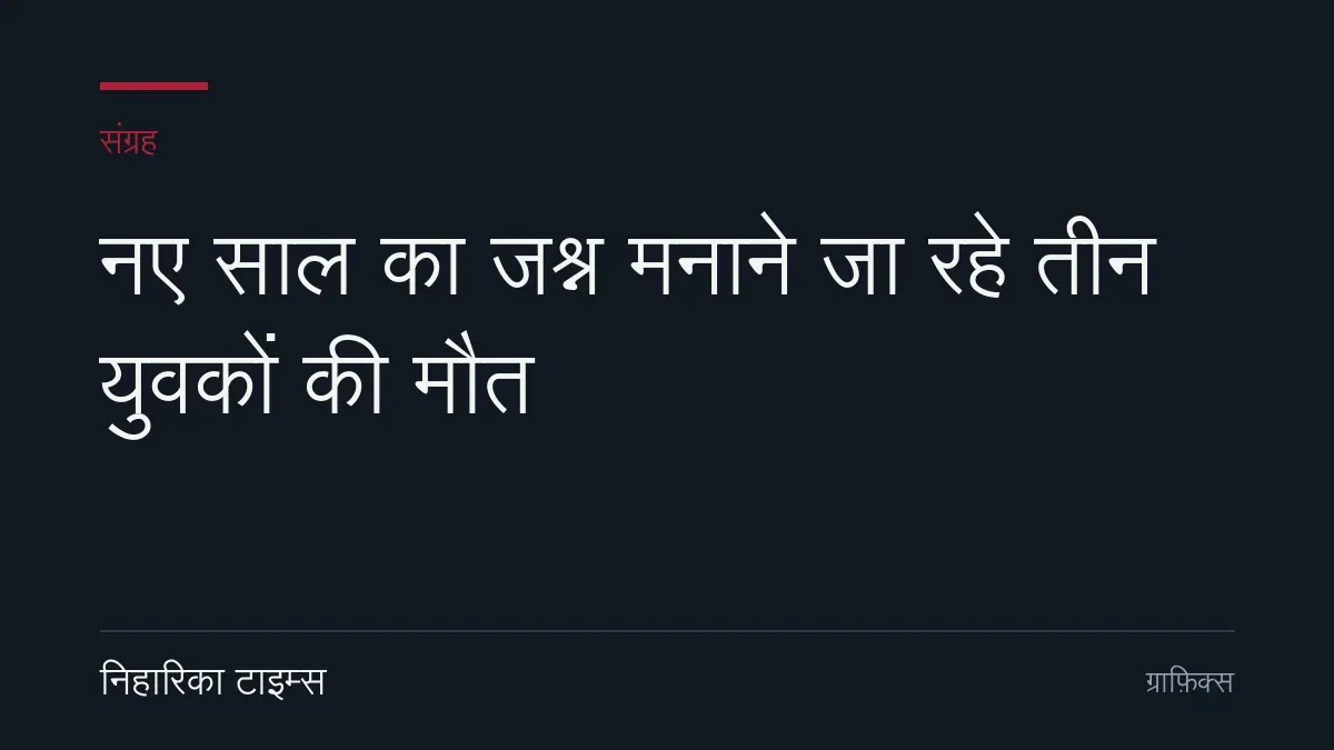 नए साल का जश्न मनाने जा रहे तीन युवकों की मौत