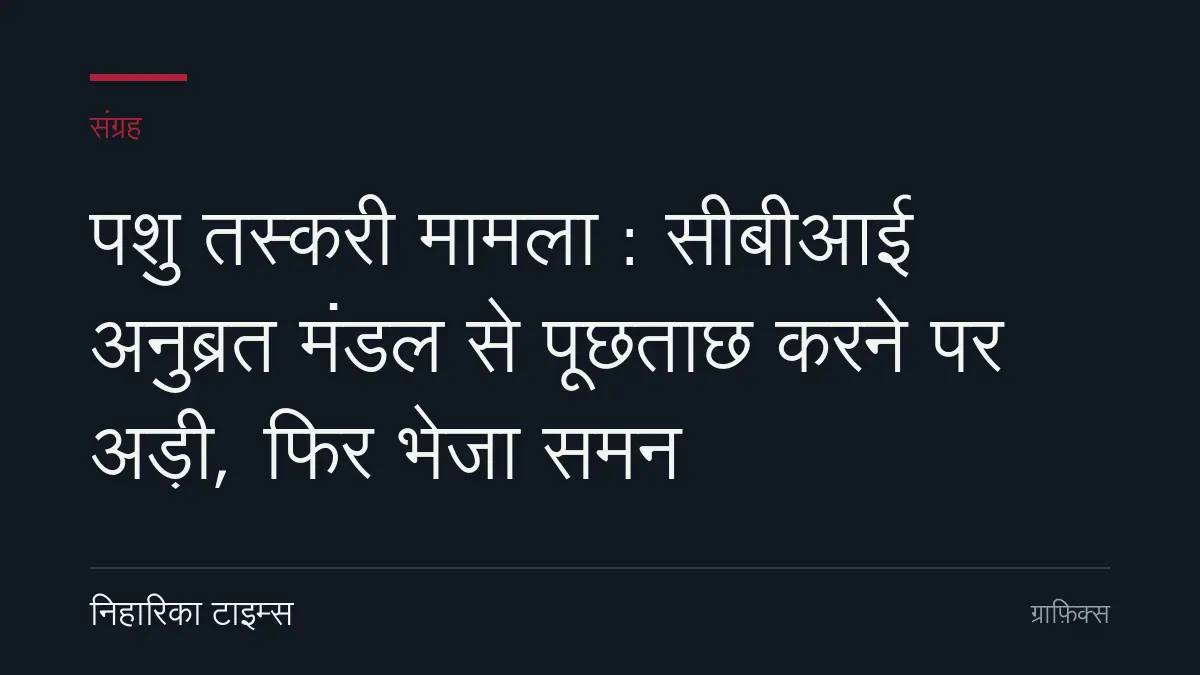 पशु तस्करी मामला : सीबीआई अनुब्रत मंडल से पूछताछ करने पर अड़ी, फिर भेजा समन