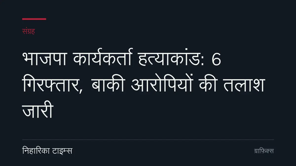 भाजपा कार्यकर्ता हत्याकांड: 6 गिरफ्तार, बाकी आरोपियों की तलाश जारी