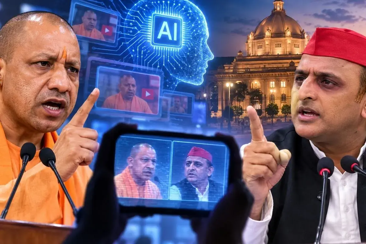 यूपी चुनाव में AI वीडियो से बढ़ी योगी-अखिलेश की राजनीतिक टक्कर