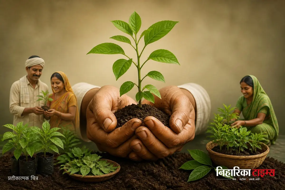 लावासरदारगढ़ में किसानों को निशुल्क पौधे बांटे गए