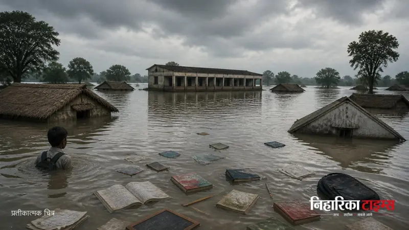 बिहार में बाढ़ से 28 लाख प्रभावित, 120 स्कूल बंद