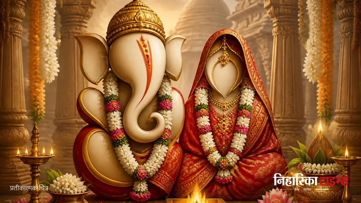दिल्ली के मंदिर में गणेश चतुर्थी पर भगवान गणेश का विवाह होता है