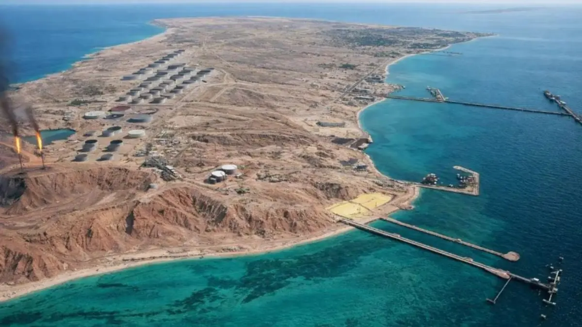 Kharg Island oil processing facilities in Iran