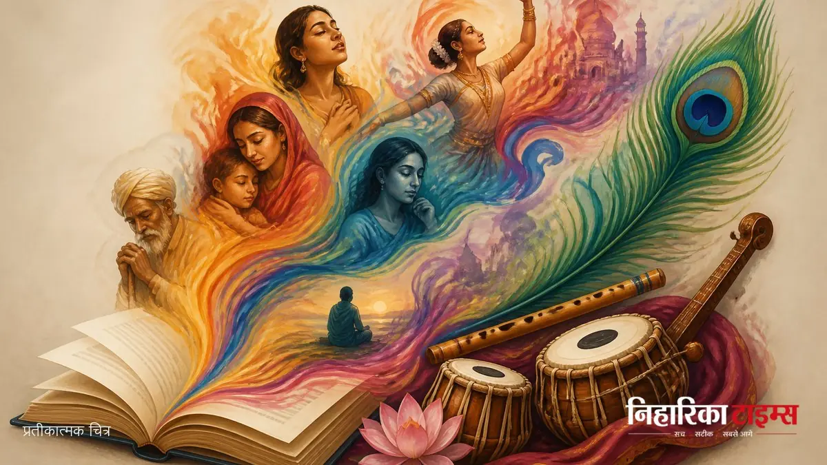 हिंदी दिवस कार्यक्रम का दृश्य