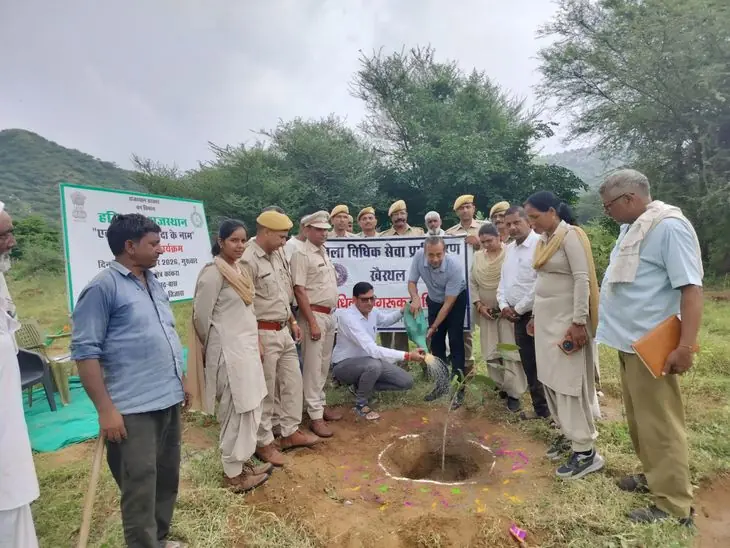 500 plants planted in 2 hectares in Kankara village of Khairthal