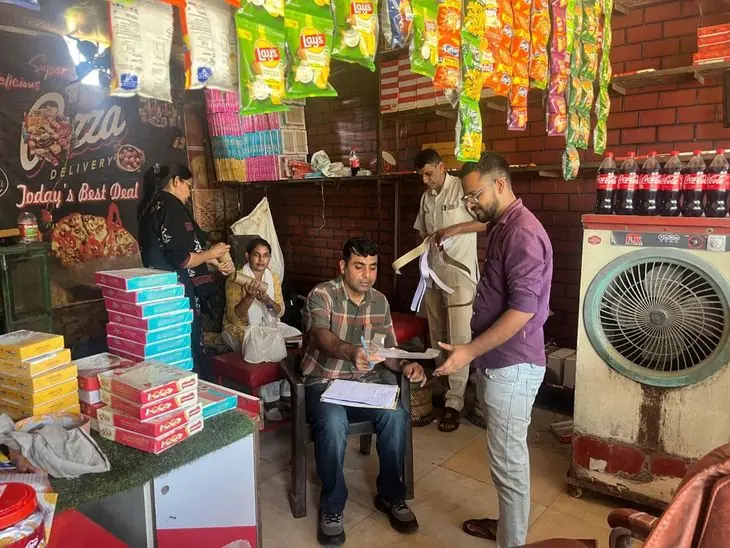 खैरथल में खाद्य सुरक्षा विभाग की कार्रवाई