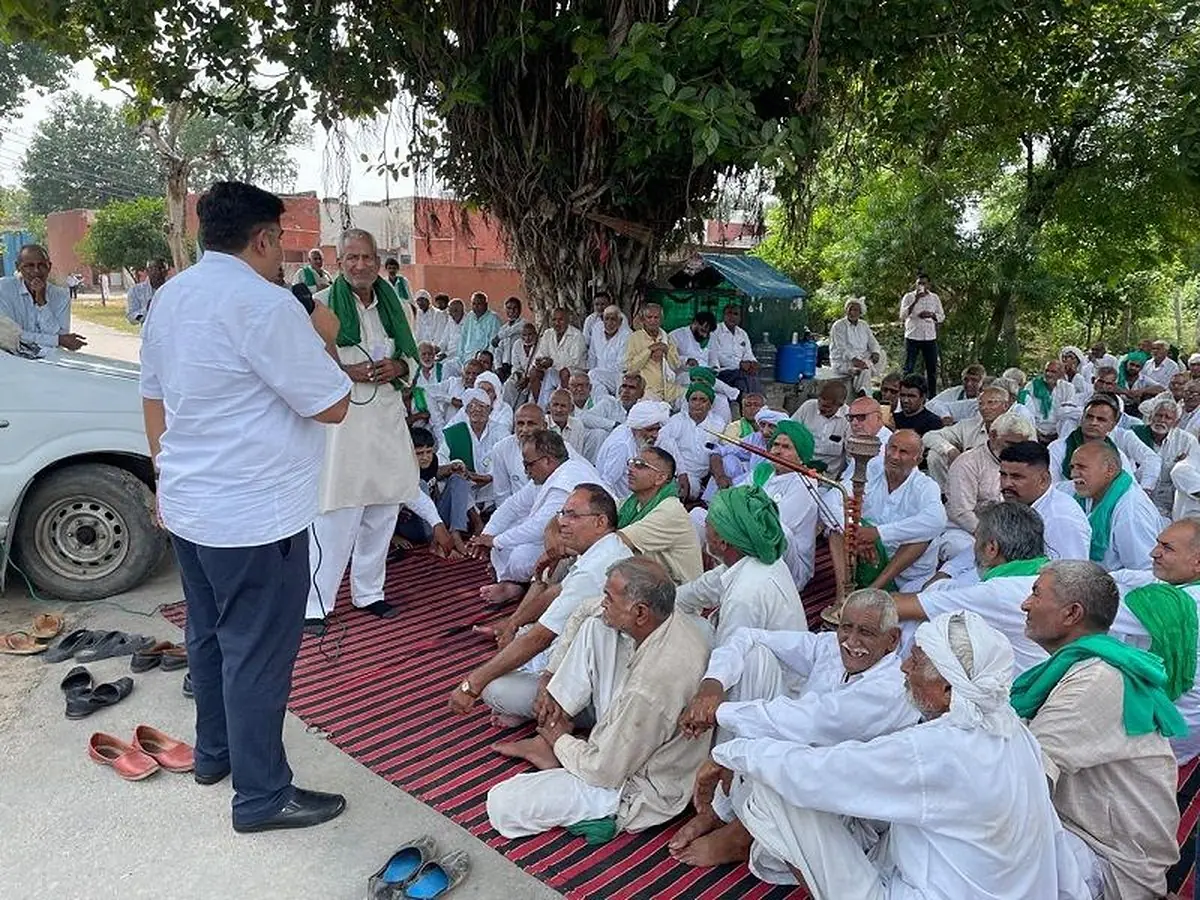 किसानों का धरना प्रदर्शन