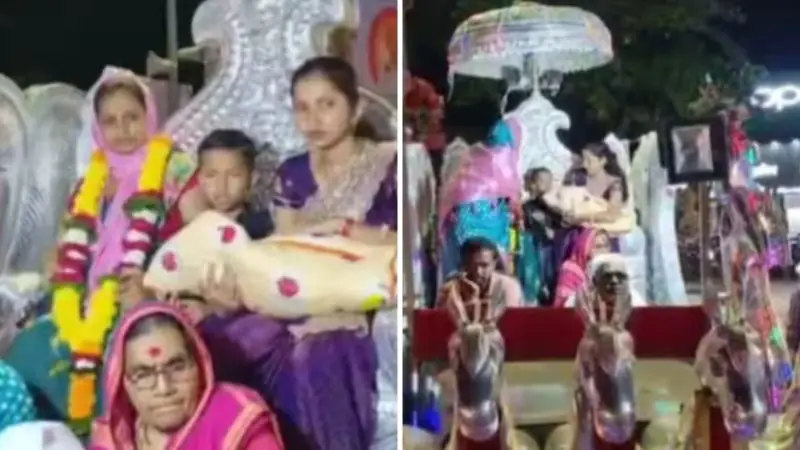 महाराष्ट्र के परिवार में 200 साल बाद बेटी का जन्म, भव्य स्वागत