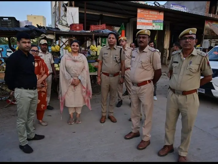 मसूदा में पुलिस का फ्लैग मार्च