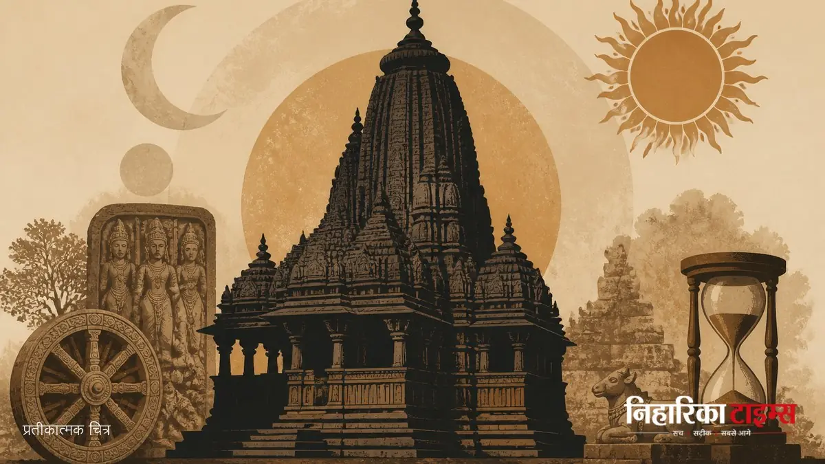 पाली के लाखोटिया महादेव मंदिर का दृश्य