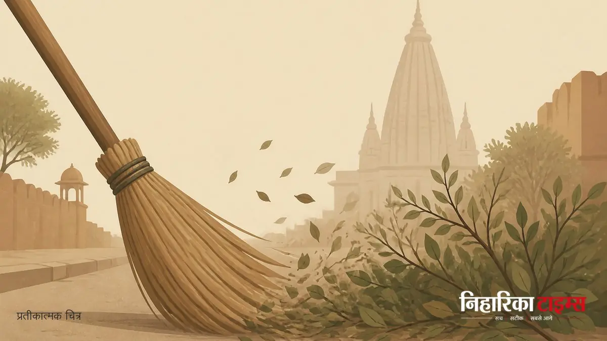 फलोदी में जसनाथ जी मंदिर मार्ग पर झाड़ियों की सफाई शुरू