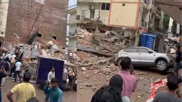 सत्य निकेतन में तीन मंजिला बिल्डिंग गिरने से मलबे में कई फंसे