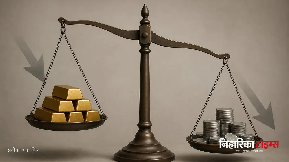 सोना 1,54,605 रुपये और चांदी 2,39,760 रुपये पर गिरा