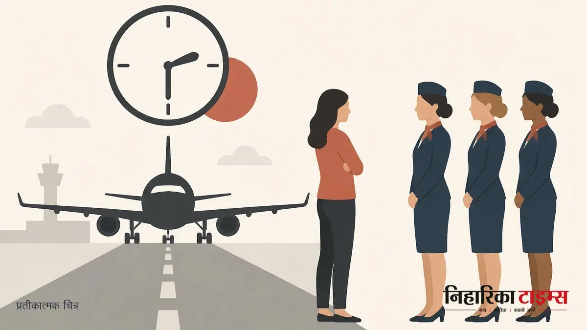 Woman argues with cabin crew over flight delay